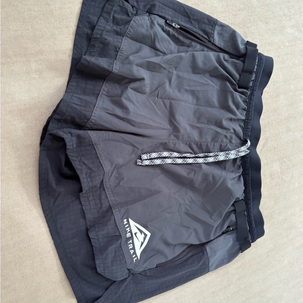 Nike Trail Black and Gray Shorts